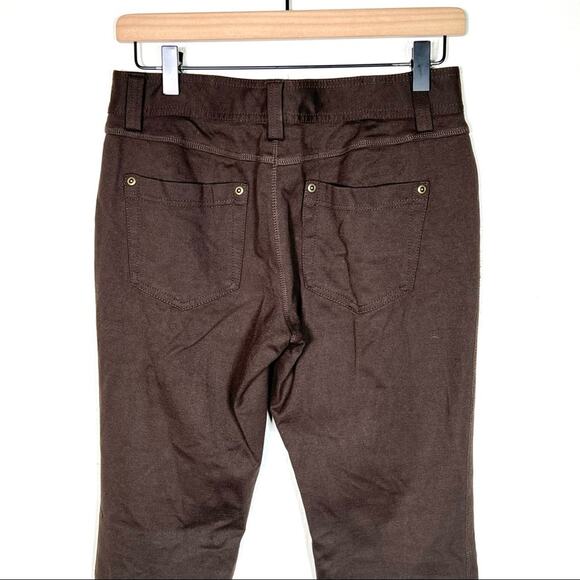 INC International Concepts brown mid rise boot leg casual legging pants 4 B116 - Picture 4 of 5